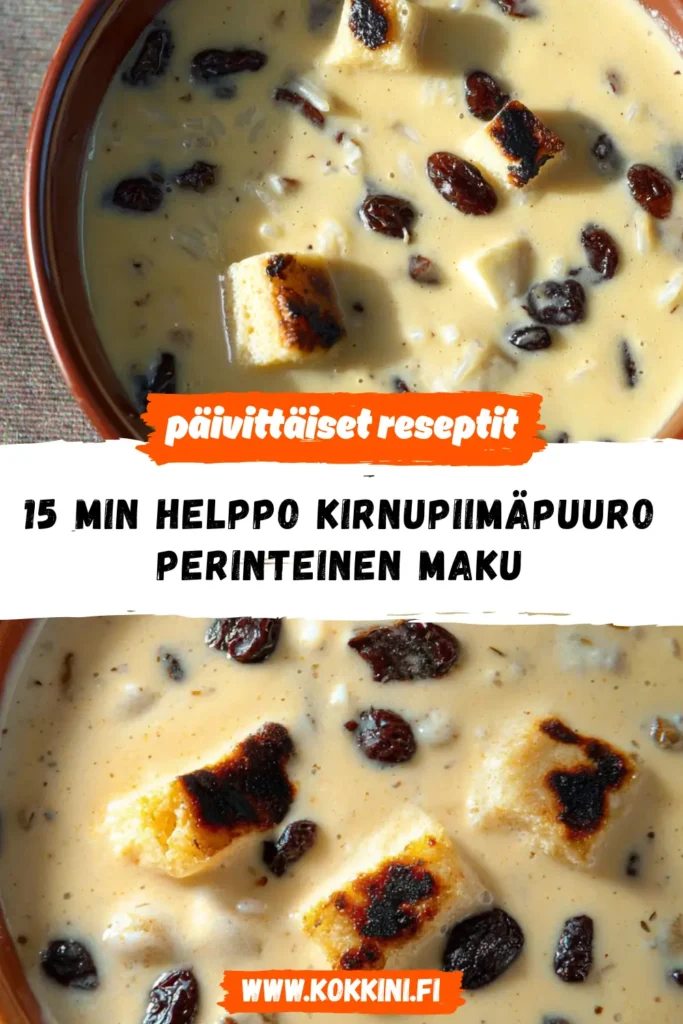 15 minuutin helppo kirnupiimäpuuro: Perinteinen maku