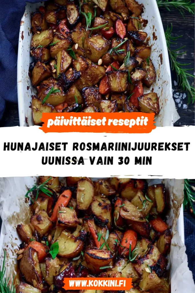 Hunajaiset rosmariinijuurekset: uunissa vain 30 minuuttia