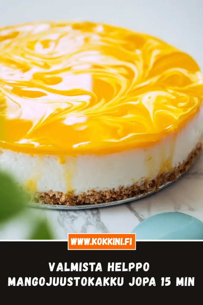 Valmista helppo mangojuustokakku jopa 15 minuutissa!