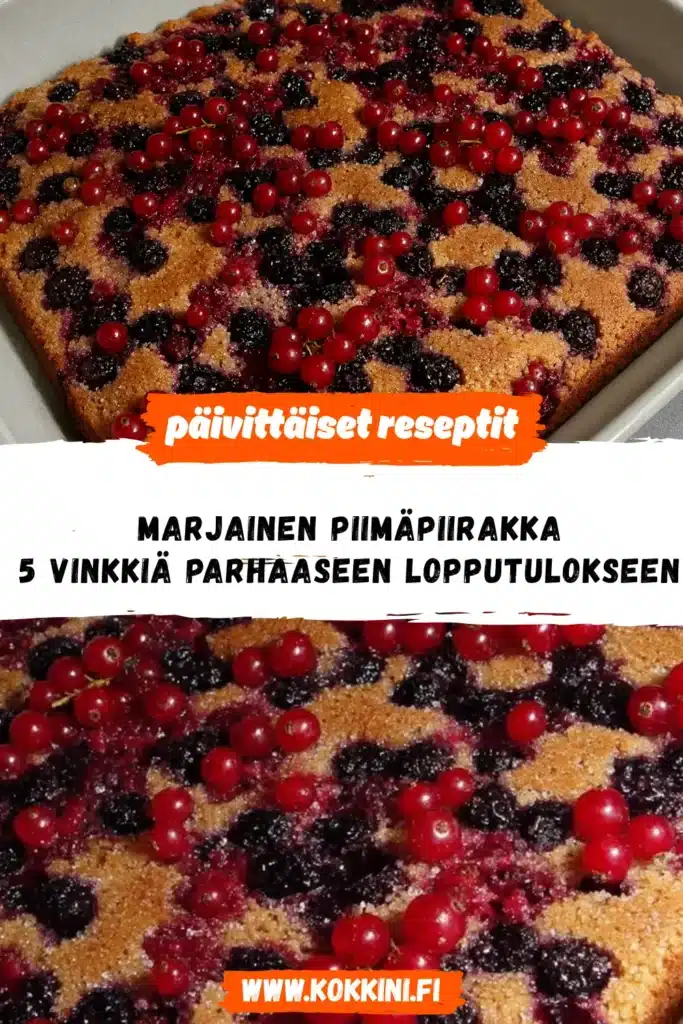 Marjainen piimäpiirakka: 5 vinkkiä parhaaseen lopputulokseen