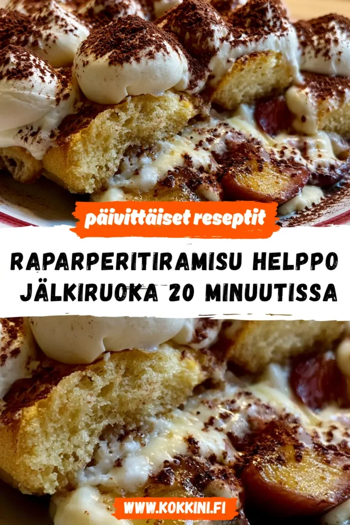 Raparperitiramisu - helppo jälkiruoka 20 minuutissa