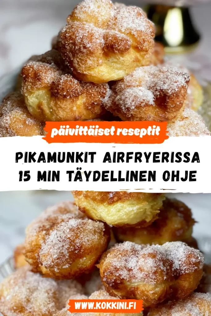 Pikamunkit airfryerissa: 15 minuutin täydellinen ohje