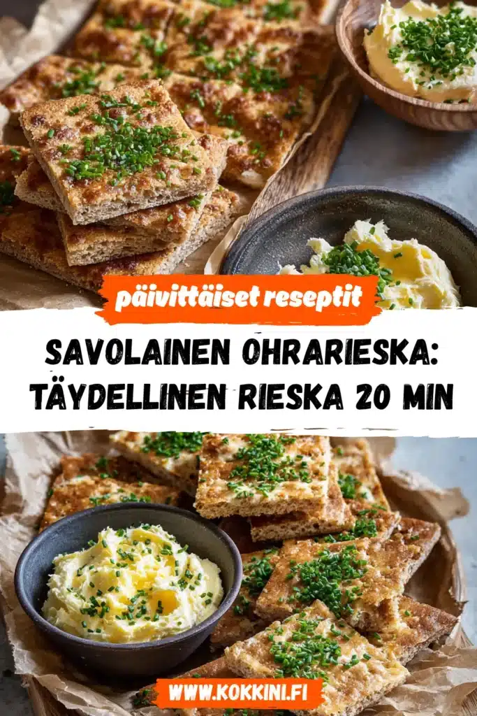 Savolainen ohrarieska: täydellinen rieska 20 minuutissa