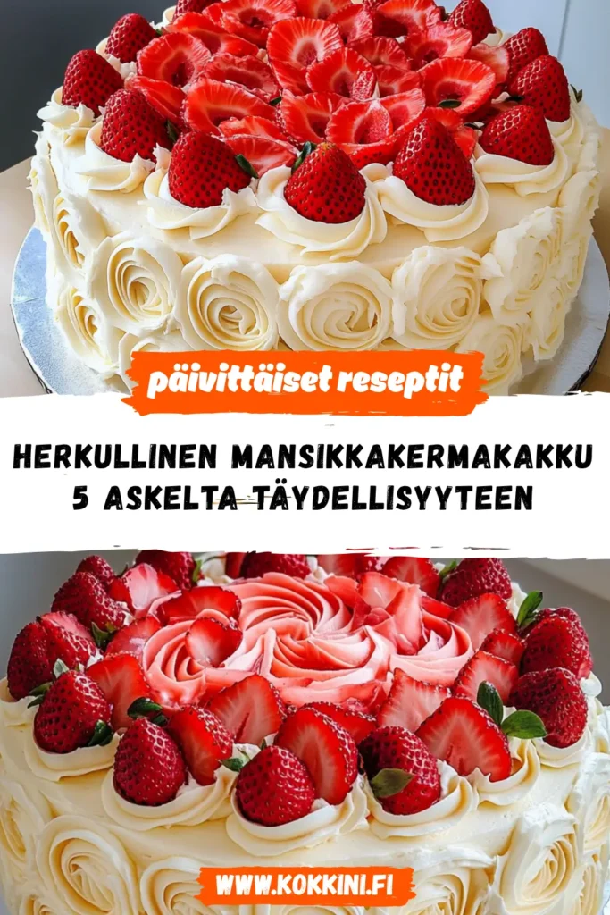 Herkullinen mansikkakermakakku: 5 askelta täydellisyyteen