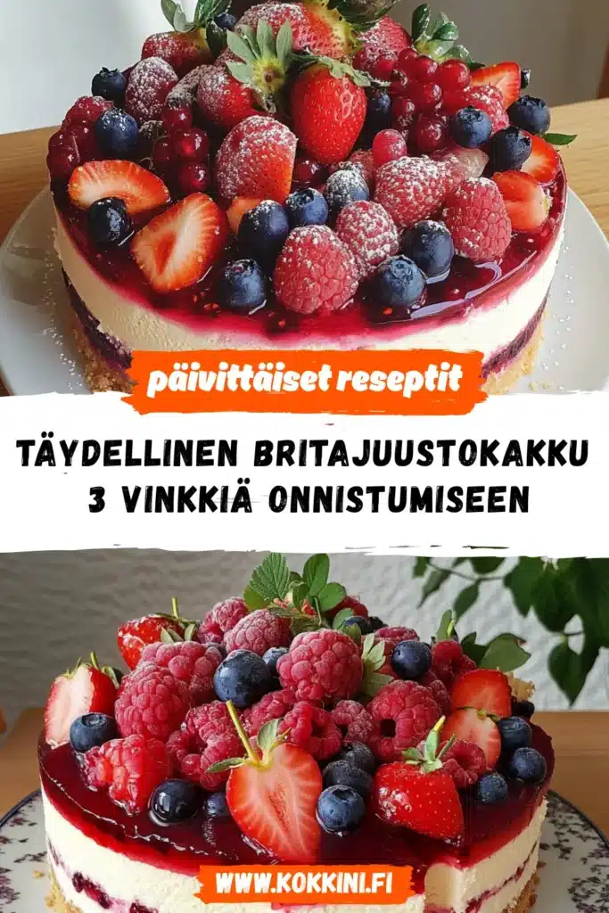 Täydellinen britajuustokakku – 3 vinkkiä onnistumiseen