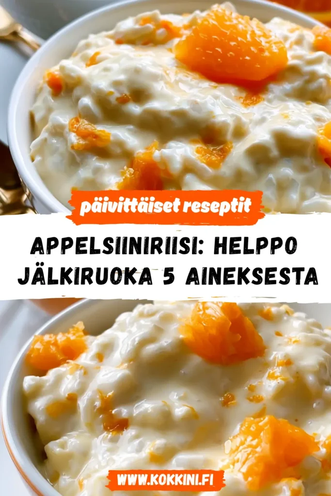 Appelsiiniriisi reseptikuva valmiista annoksesta