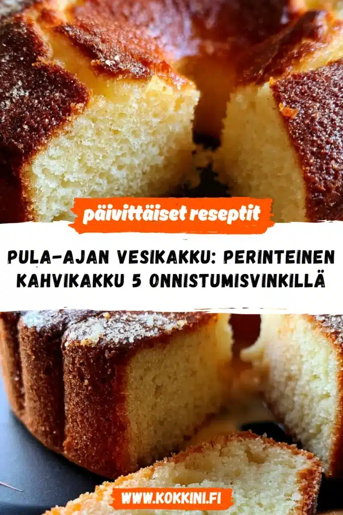 Pula-ajan vesikakku: perinteinen kahvikakku 5 onnistumisvinkillä