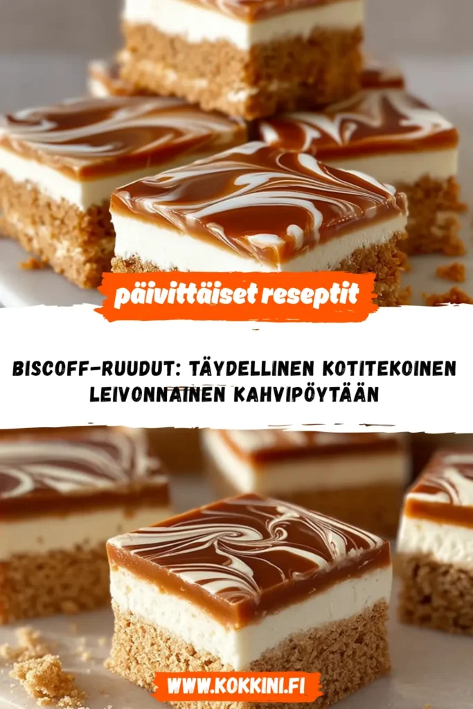 Biscoff-ruudut: täydellinen kotitekoinen leivonnainen kahvipöytään
