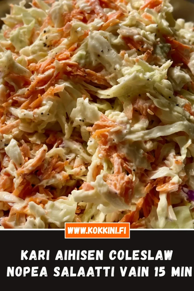 Kari Aihisen Coleslaw: Nopea salaatti vain 15 minuutissa