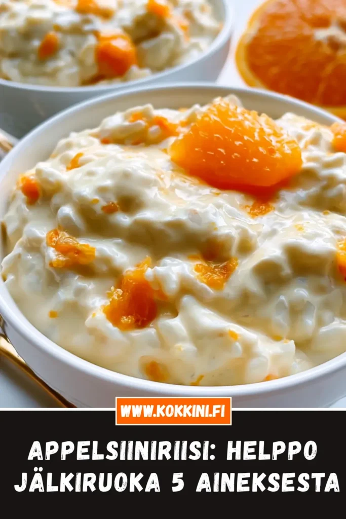 Appelsiiniriisi lähikuva annoksesta