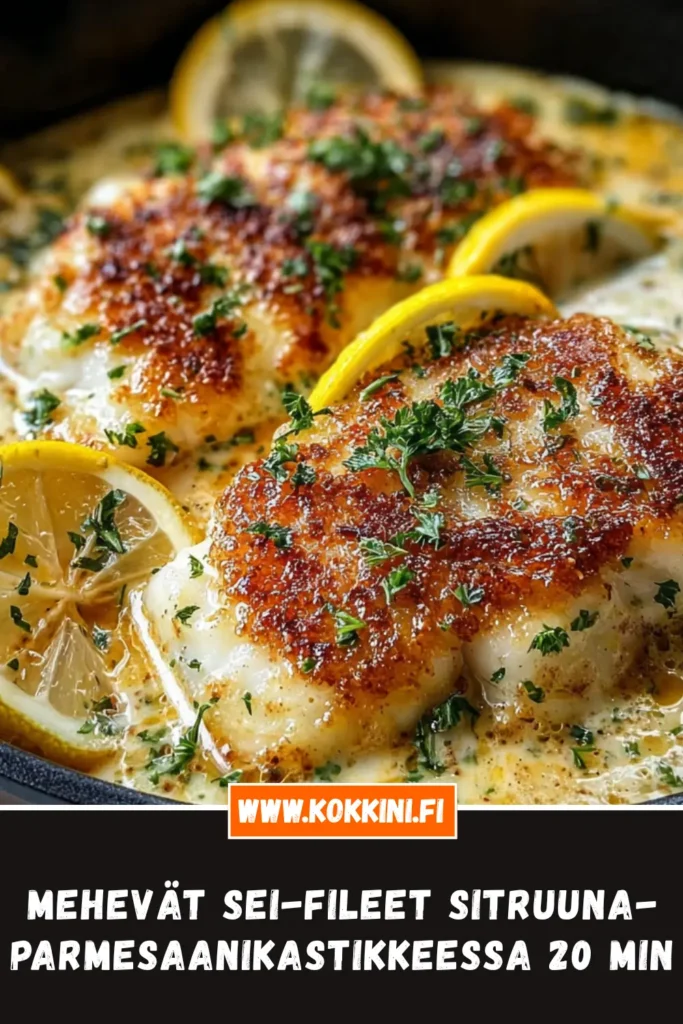 Mehevät Sei-fileet sitruuna-parmesaanikastikkeessa | 20 min