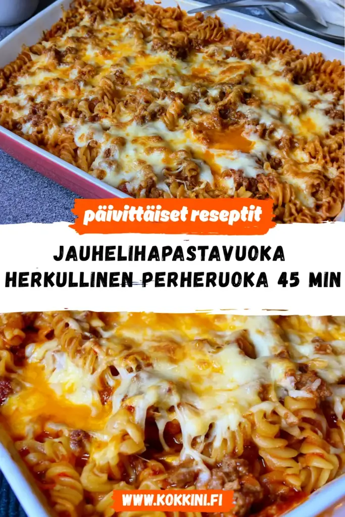 jauhelihapastavuoka reseptikuva valmiista annoksesta