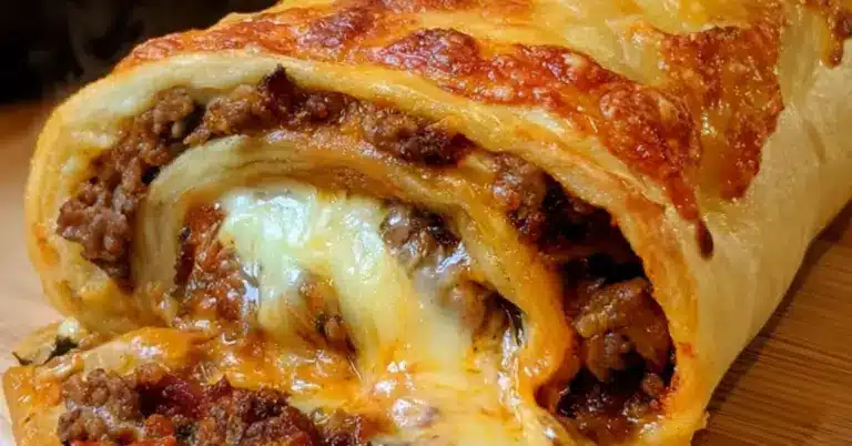 Pizzarulla uunissa juustolla ja täytteellä