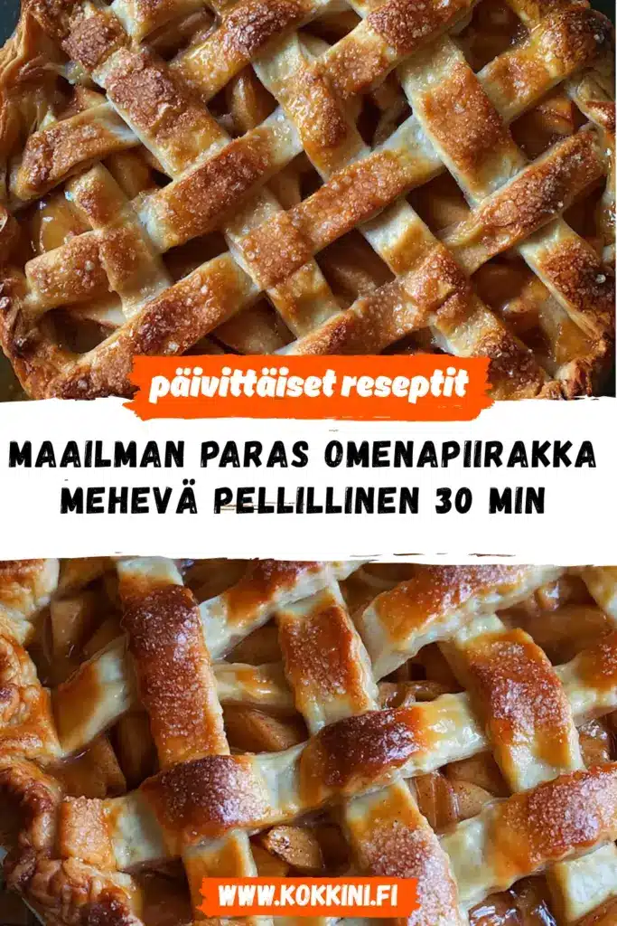 maailman paras omenapiirakka reseptikuva valmiista annoksesta