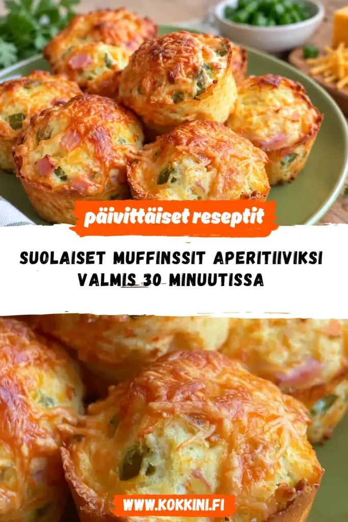 suolaiset muffinssit aperitiiviksi reseptikuva valmiista annoksesta