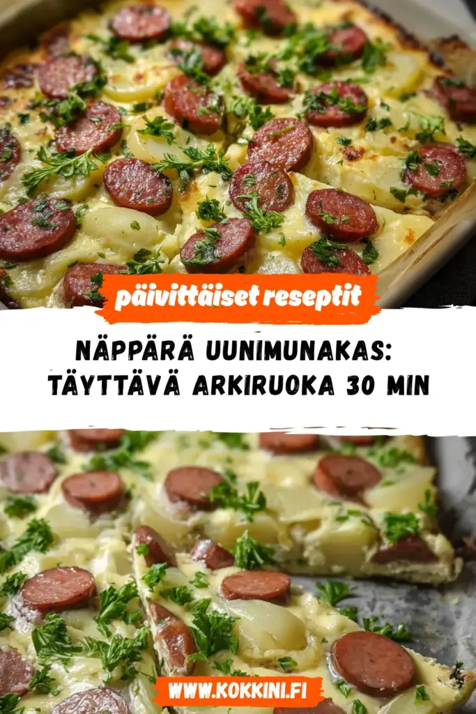 näppärä uunimunakas reseptikuva valmiista annoksesta