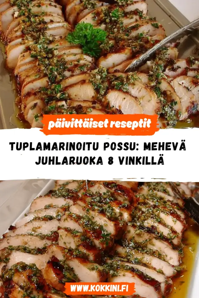 tuplamarinoitu possu reseptikuva valmiista annoksesta