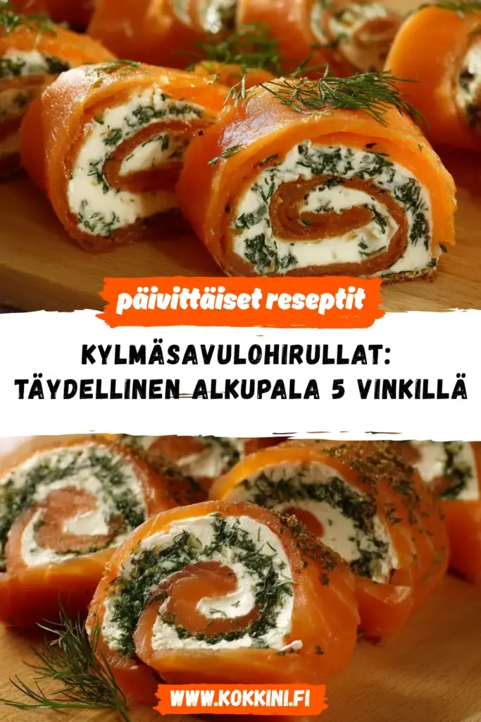 kylmäsavulohirullat reseptikuva valmiista annoksesta
