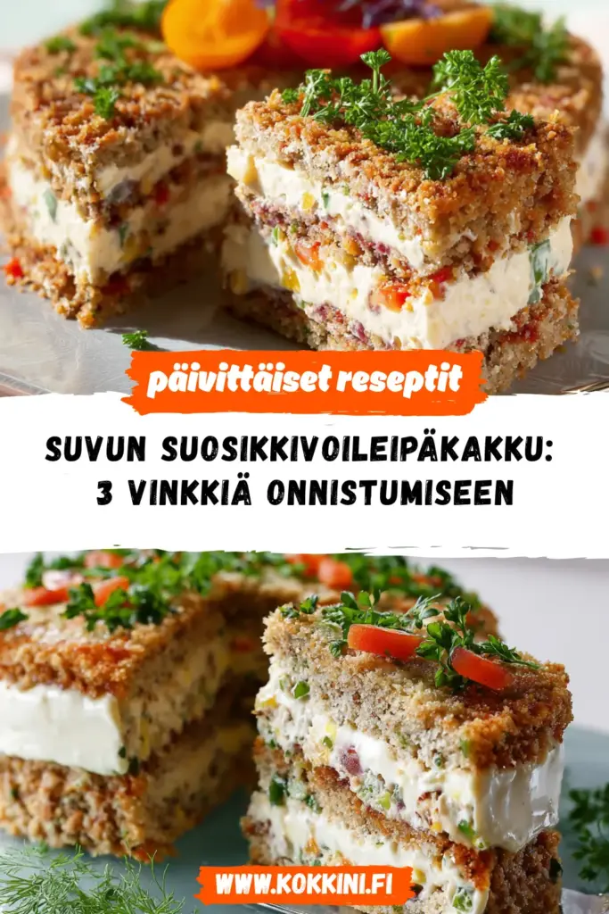 Suvun suosikkivoileipäkakku reseptikuva valmiista annoksesta