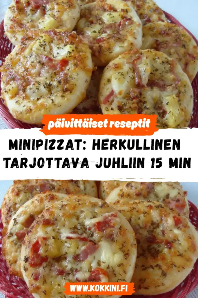 minipizzat reseptikuva valmiista annoksesta