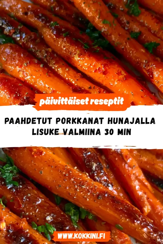 paahdetut porkkanat hunajalla reseptikuva valmiista annoksesta