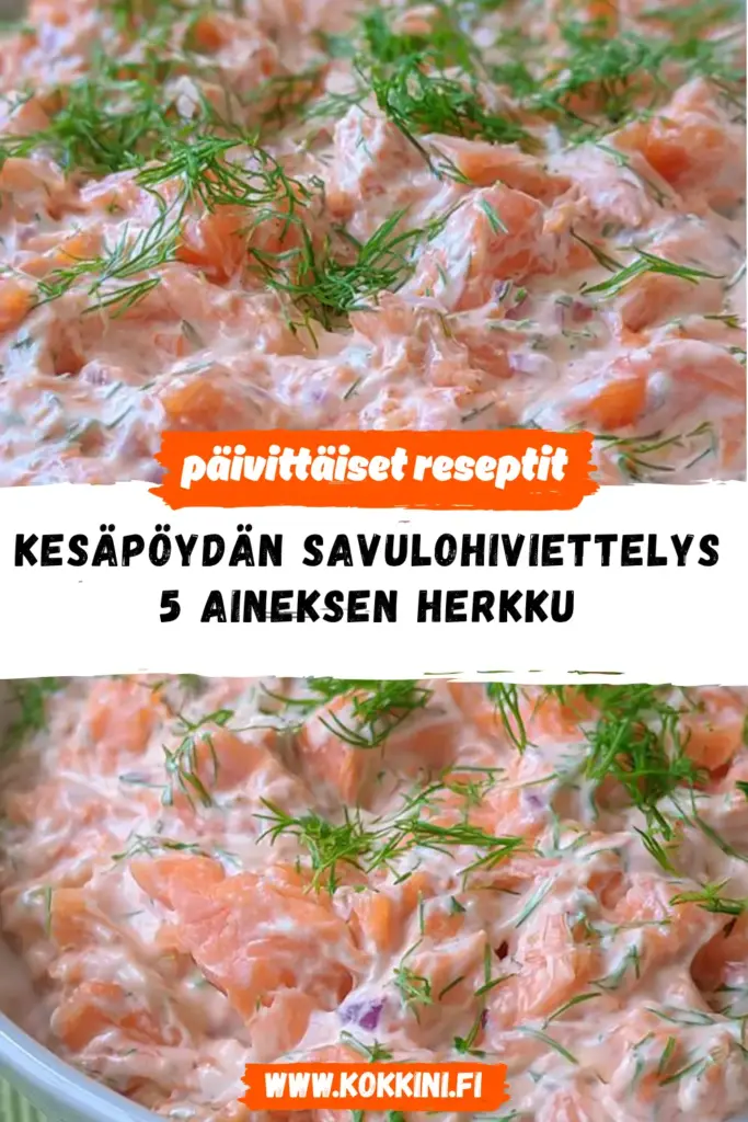 Kesäpöydän savulohiviettelys reseptikuva valmiista annoksesta