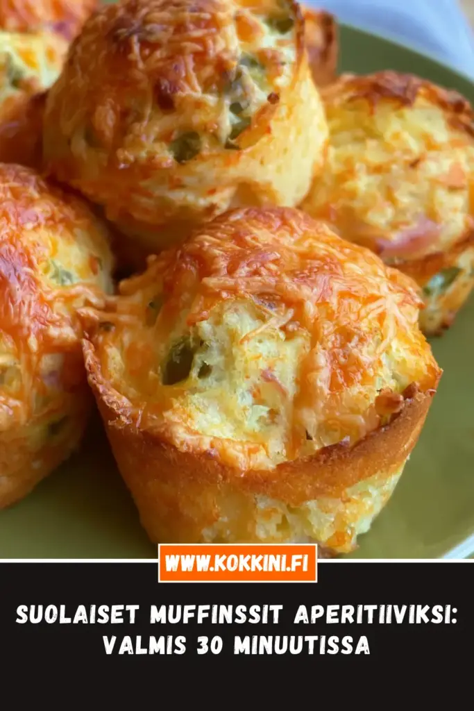 suolaiset muffinssit aperitiiviksi lähikuva annoksesta