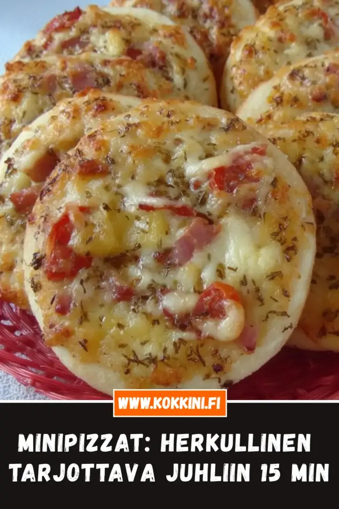 minipizzat lähikuva annoksesta