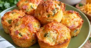 Suolaiset muffinssit aperitiiviksi kinkulla ja juustolla