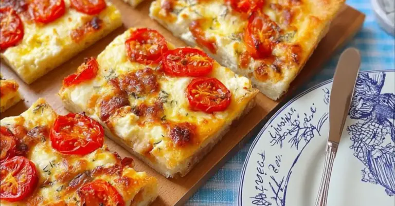 Broileri-feta-tomaatti peltipiirakka uunissa