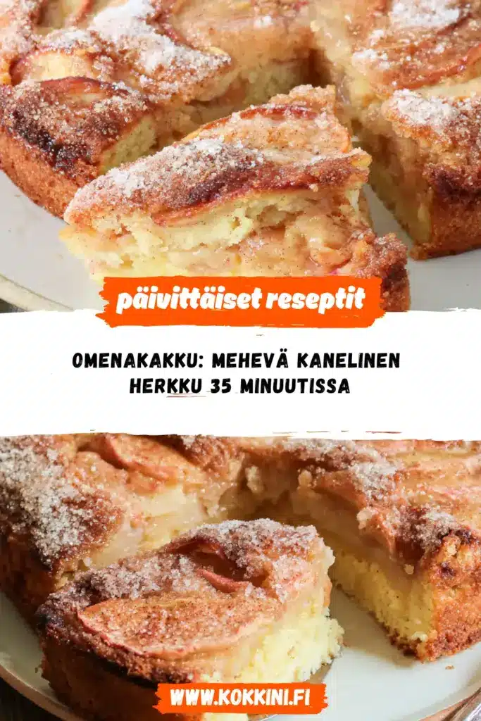 omenakakku reseptikuva valmiista annoksesta