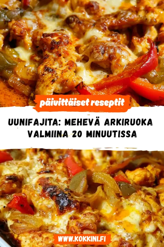 uunifajita reseptikuva valmiista annoksesta