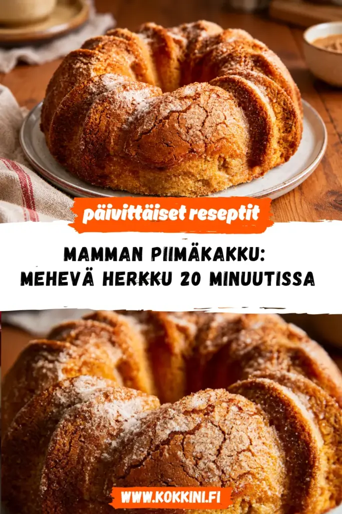 Mamman piimäkakku reseptikuva valmiista annoksesta