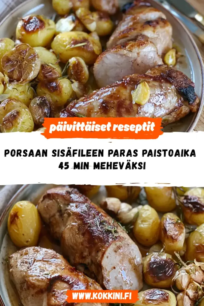 Porsaan sisäfileen paras paistoaika reseptikuva valmiista annoksesta