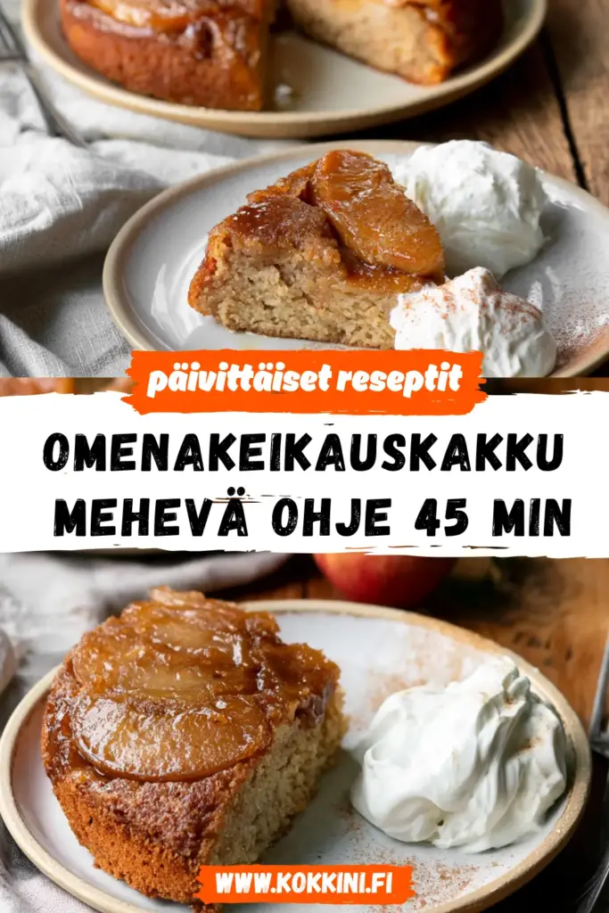 omenakeikauskakku reseptikuva valmiista annoksesta