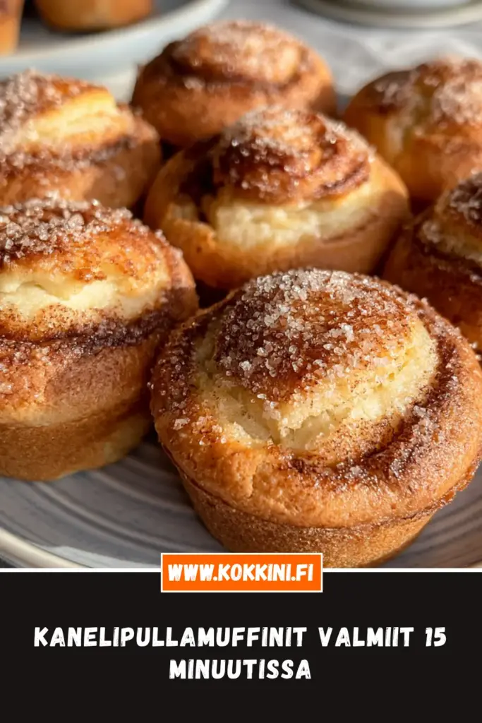 kanelipullamuffinit lähikuva annoksesta